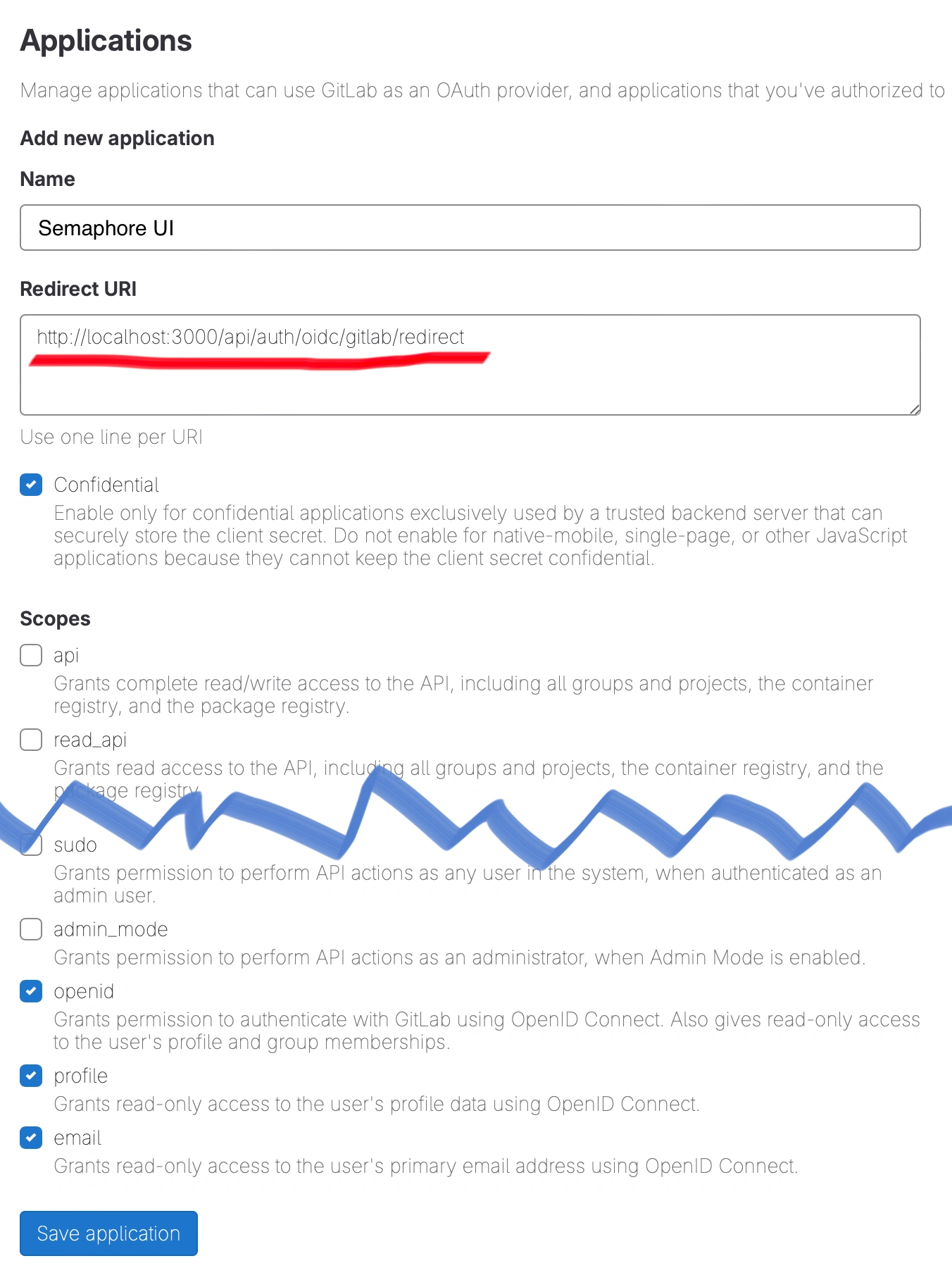 gitlab app create