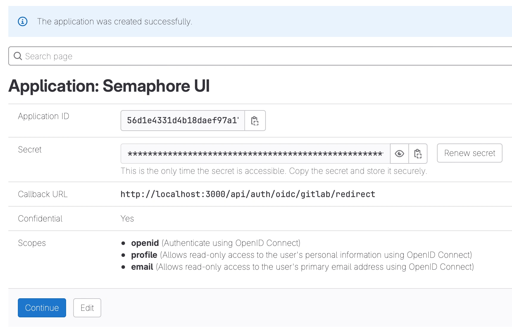 gitlab app config